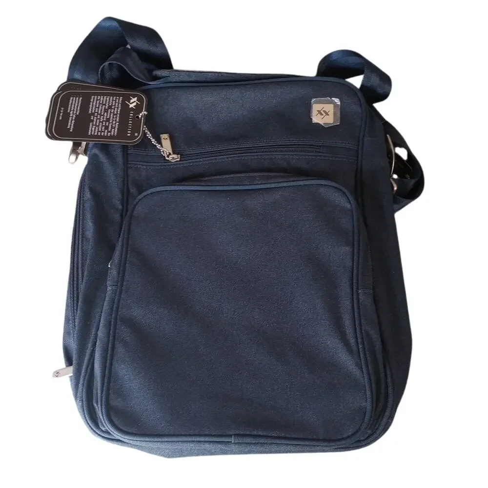 Ju Ju Be Men's XY Collection Helix Diaper Bag Messenger Tote Blue